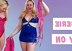 Sheer pink lingerie try on haul with Michellexm