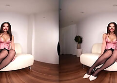 Pantyhose Licking JOI; Big Tits JAV VR Porn Jerk Off Instructions