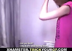 Trick your gf - tart loves hardcore surprise