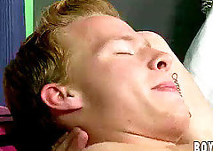 cutie Billy London tugs his manhood and catapults dildo anally