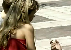 Elegant chick at couple video