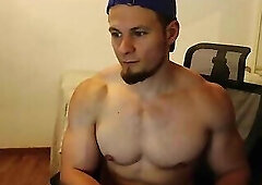 Muscle Hunk Guy Using Fleshlight AFTER Cumshot