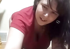 slut masturbates & shows off pussy 3