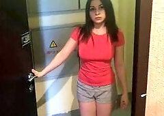 Russian Babe with Big Tits Meets Neighbor for Sex