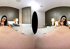 Anna Rose rides hard in intense VR scenes with creampie and cum in mouth