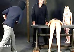 Their big butts got whipped until they are red BDSM