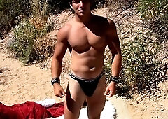 Young man, penis masturbation, masturbation