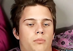 Studs tease with their feet and toes while jerking off