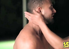 Sean Cody - Beefy Folks Get Drilled Stiff In The Bathroom & Outside By The Pool