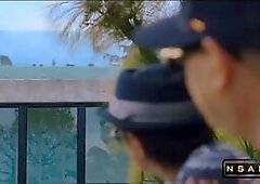 This hot and sexy babes dressed in their seductive lingerie started the show by undressing each other. The hot brunette chick started to undress her g