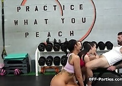 These babes got some amazing curves so they don't really like to pay for anything. The gym membership makes no exception. They want it for free!