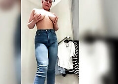Hard banging in public fitting room