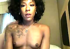 Black fembull double stuffs white dude with the help of a dildo