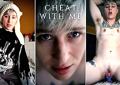 Cheat with Your FtM Friend POV Cheating Roleplay with Bicurious Blowjob and Pussy Creampie