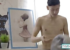 Horny Masseur Nico D Gets His Butt Hole Fucked By Cute Logan S's Big Cock!