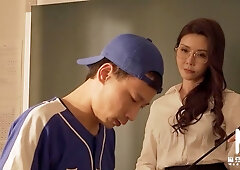 Fake-boobed brunette Su Yu Tang fucked in the classroom