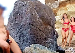 Beach Handjob: During My Exhib Trip I Find the Two Girls Flashed in the Parki...