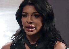 Ebony t-girl secretary has to bang her hawt chiefs neglected snatch