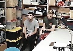 Stealing twinks get their asses pummeled by black security