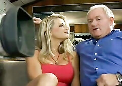 Boys team fuck and facialize wicked floozy with astonishing breasts in living room