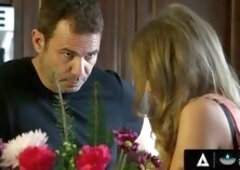 Newly married Alexis Adams and Steven St. Croix try out the Nuru massage kit they received as a wedding gift to spice up their sex life.