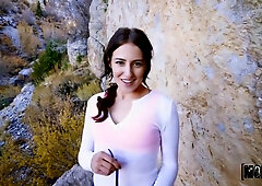 Hiker Hottie Aubree Facialed All Over Pov