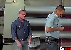 Hunk boss fistfucks black teens asshole hardcore anal