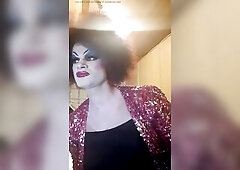 Party wench showing makeup