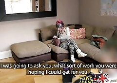 FakeAgentUK anal loving US pornstar drilled in UK casting