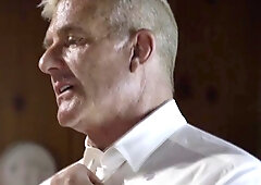 Gay doctor doing the extraction process on this homeless guy