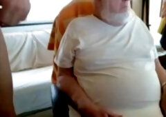 grandpa and young on web cam