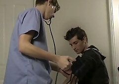 Amateur sailor Sean Corwin's huge manhood leaves doctor Kayl Oriley drenched in cum