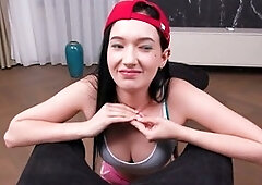 Reverse-cowgirl, cum-in-mouth, deep throat