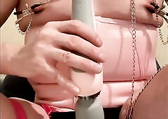 Struggling angel submits to intensive sadomasochism from sexxylovetrans