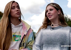 Amateur Porn Babes Enjoy Desirable Fun Time Together - slutty blonde lesbians outdoors