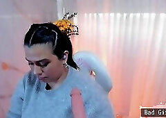 Very big tits BBW pretty web milf with dildo