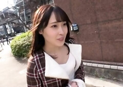 Japanese teen spreads legs for toys and cock