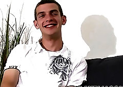 UK twink jerks off with his huge cock