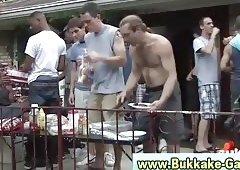 Horny guy sucks chocolate pricks