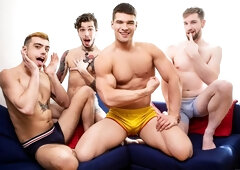 Thyle Knoxx and Sean Peek in a freaky group fuck session