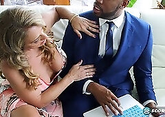 Watch Torri Lee's debut as a big black cock filled MILF with cum in her mouth