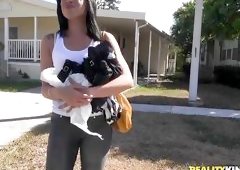 Slutty Brunette Is Ready To Make Out