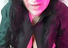 Big Chest in Gothic Style and Fishnets