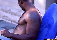 Interracial ginger twink rimmed before anal