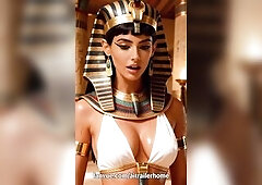 Queen Cleopatra Worships Your Schlong - POV Oral-sex, Wild Riding & Doggy, Huge Facial Explosion (AI Generated)