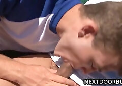 NEXT DOOR CLITTIE - Hottest buds Christian Wilde and Manny Vegas are stroking