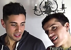 Latin teenager takes cum facial