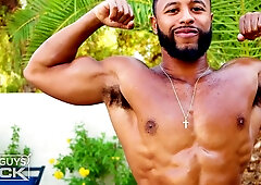 College Jock Travis Faces Off Against Sexy River Lynn in Bareback Battle