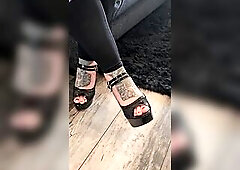 See me Walk my Tattooed Feet Around in High Heels