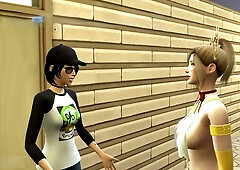 Dickgirl gives rough anal to a guy